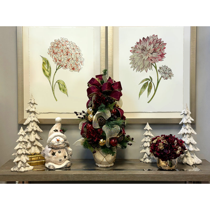Rustic Burgundy Holiday Tree