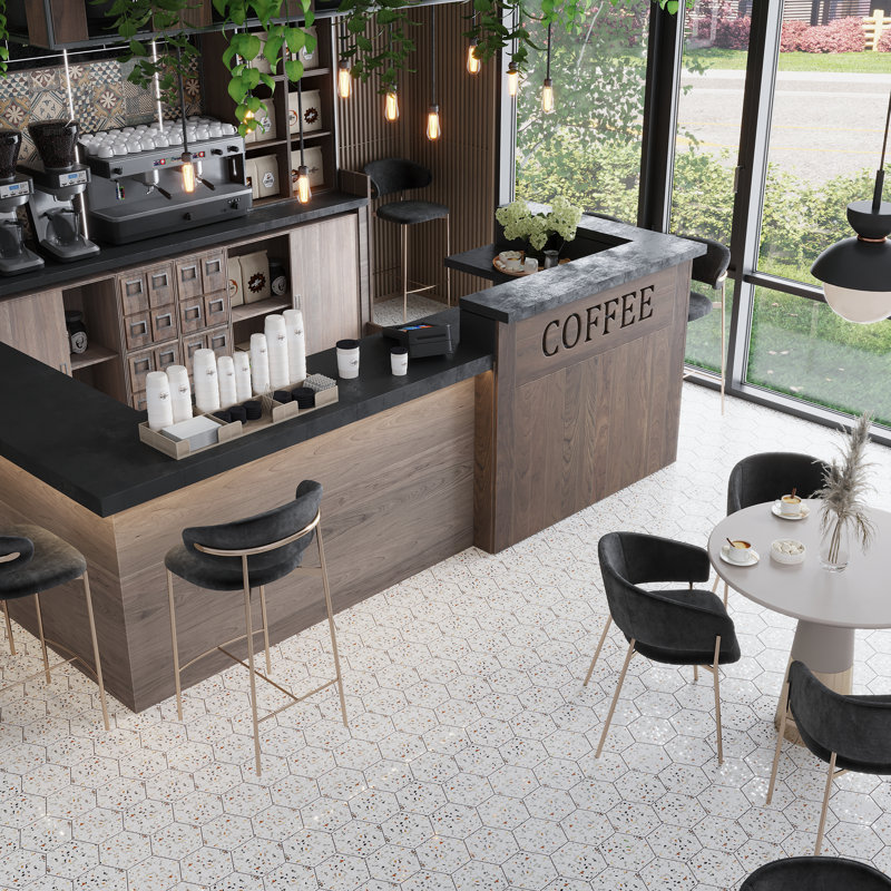 Terra Mia 8" x 9" Porcelain Marble Look Wall & Floor Tile