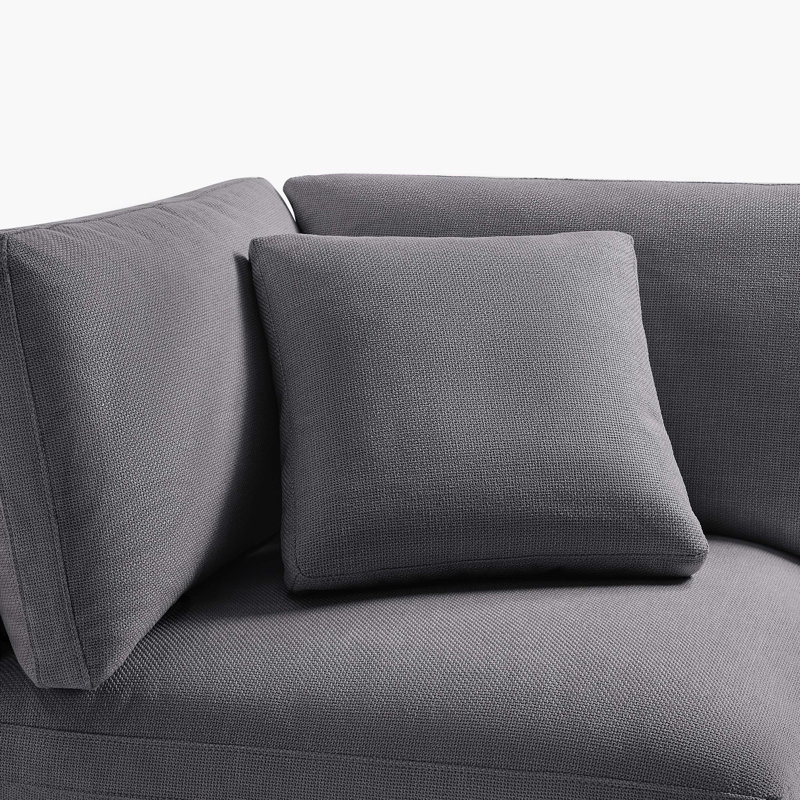 Chaise de coin Cassandra: Finition gris anthracite