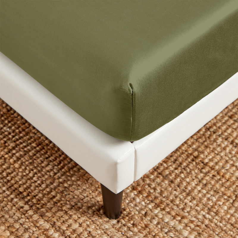 Sage Green Bamboo Rayon Queen Bed Sheet Set