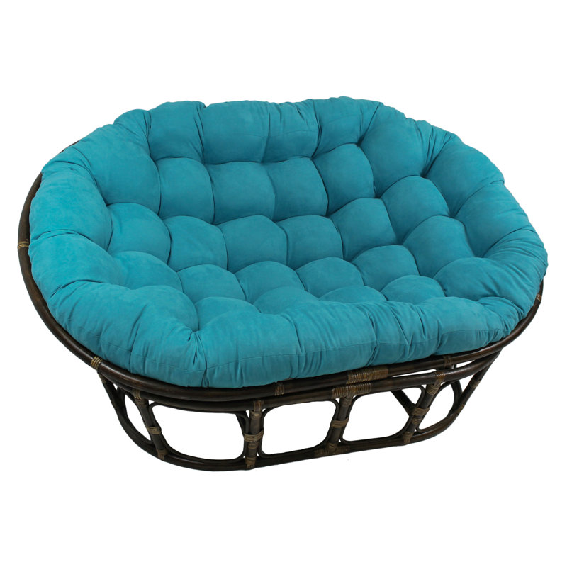 Bocanegra 63" Wide Tufted Papasan Chair, Bleu aqua