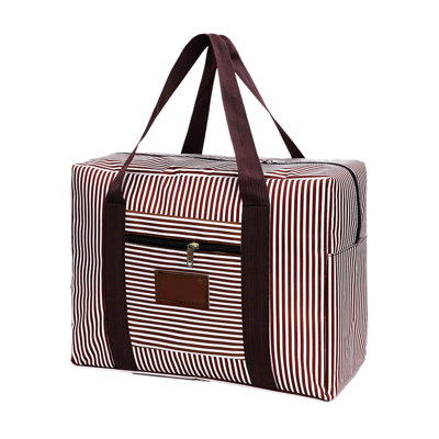  Large Fabric Duffle Bag for Travel, Foldable Travel Duffel Bags for Men Women, Lightweight & Water Resistant (Coffee)
