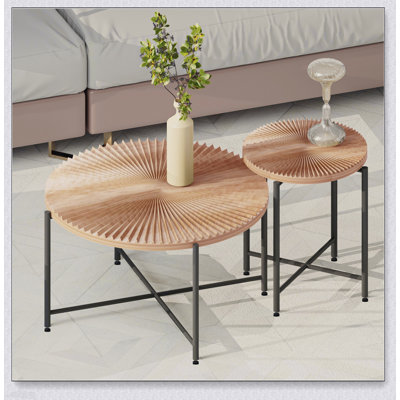 Ensemble de table basse et de table de bout 2 pièces Radial