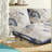 Reversible 6 Piece Microfiber Bedding Sets, Coastal Blue For Guest Home