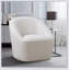 Chaise d'appoint en tissu blanc cassé