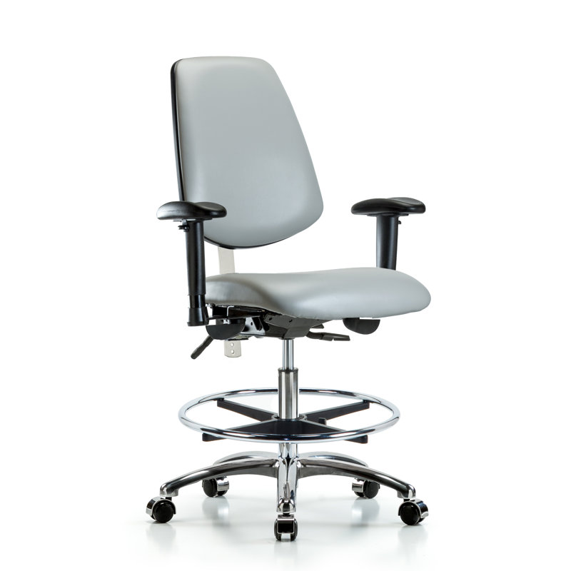 Chaise de dessinateur Josiah, Roulettes, Colombe, Non inclus