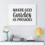 Where God Guides, He Provides - Wrapped Canvas Print-1740663386