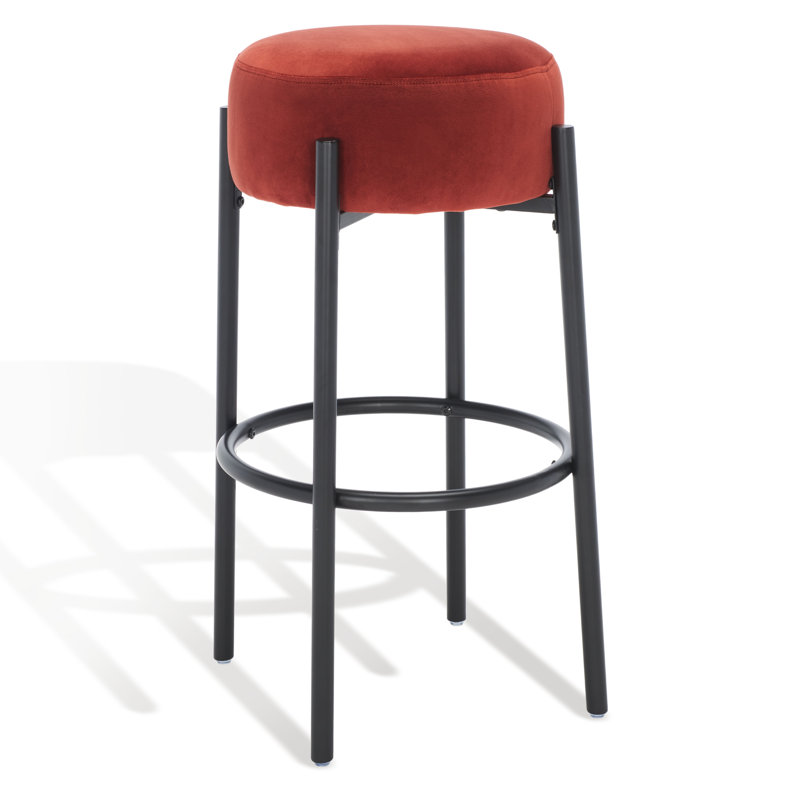 Tabouret Colombe, Velours rouille, Tabouret de bar (siège d'une hauteur de 30 po)