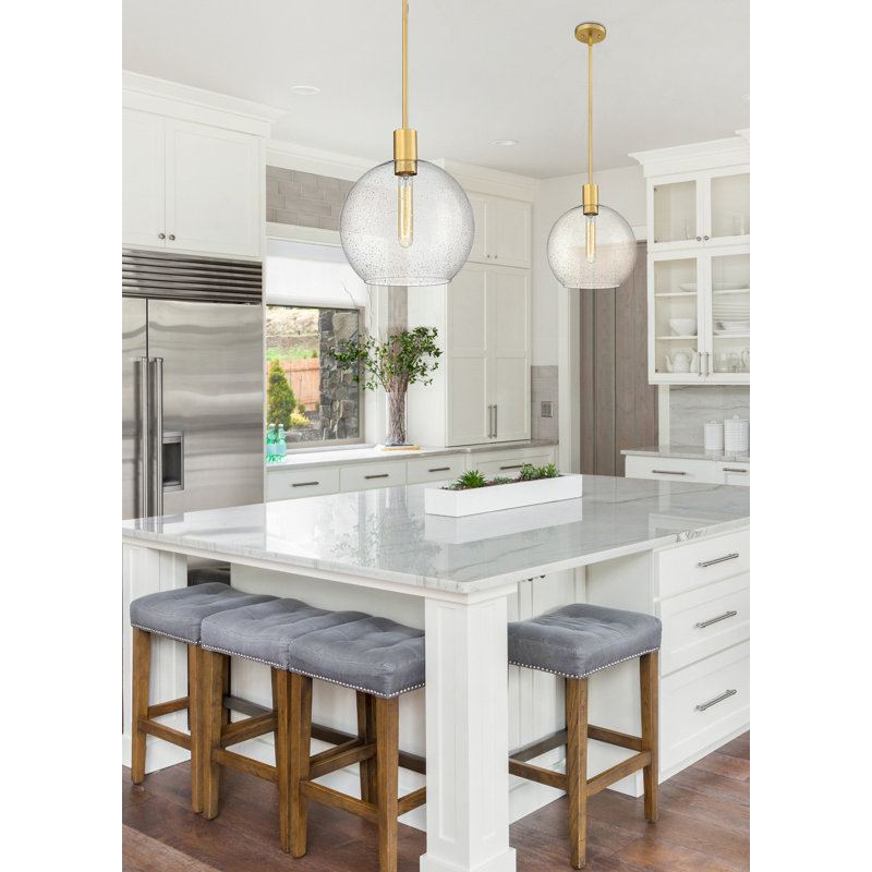 1 - Light Single Pendant, Olde Brass