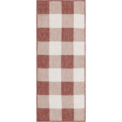 Tapis intérieur / extérieur rouge Borland