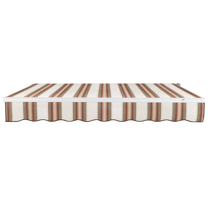 Auvent rétractable Awntech Maui, l 20 pi x P 10 pi, Manuelle, Brun, brun clair, terre cuite multicolore