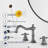 2-handle Bathroom Faucet with Drain Assembly-86003394