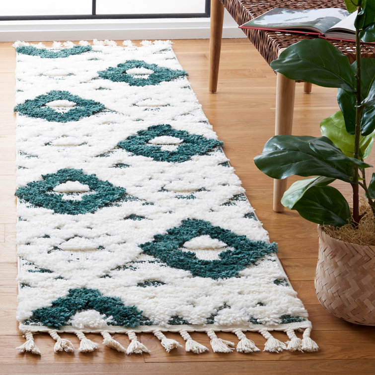 Imraan Tassel Shag Performance Geometric Rug