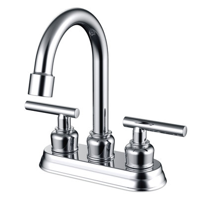 Centerset 2-handle Bathroom Faucet with Drain Assembly