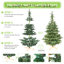Arbre de Noël illuminé 5 pi avec 200 lumières DEL blanc chaud, 403 pointes en PE + PVC, aspect réaliste en couches, base en bois unique - arbre de Noël artificiel complet pour la décoration intérieure-118032812