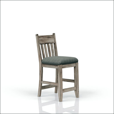 Ensemble de 2 tabourets de comptoir gris rustique