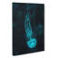Neon Blue Jellyfish Abstract - Wrapped Canvas-56667450