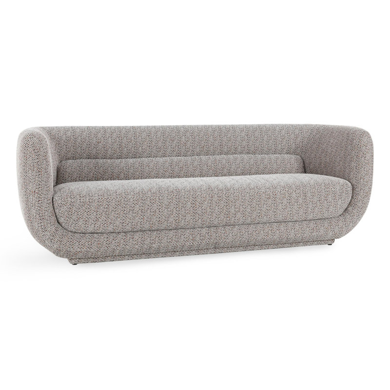 Canapé rembourré 93 po Nico, Polyester brique