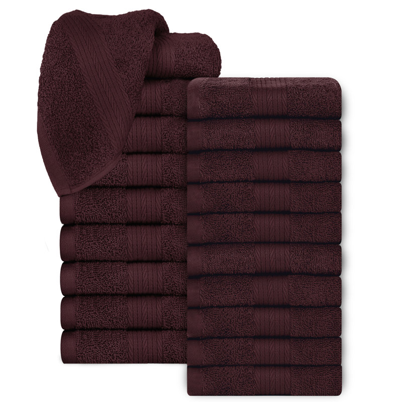 100% Cotton 600 GSM Washcloths, Brown