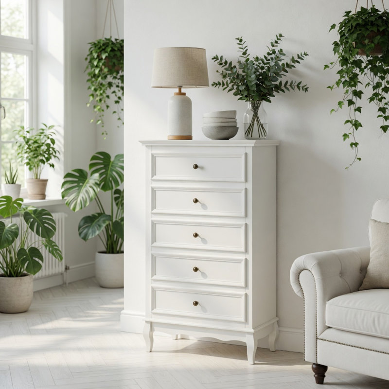 Commodes décoratives avec 5 tiroirs