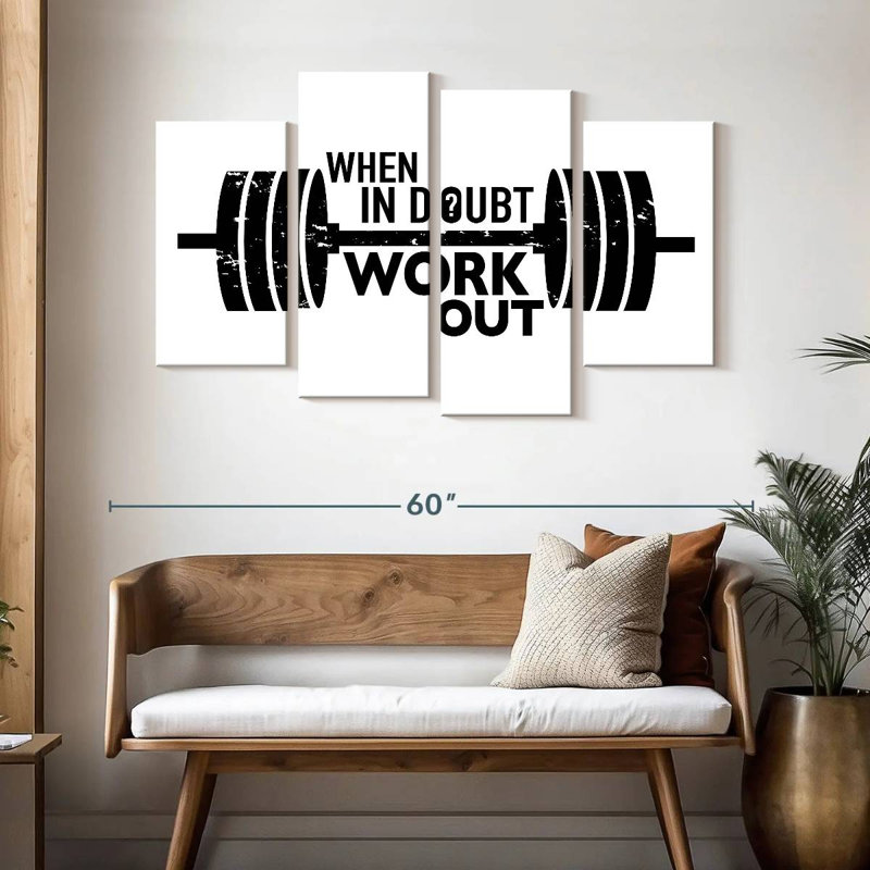 Kema When In Doubt Work Out, 32" H x 52" W