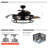 Ptolemy 52" 3 - Blade Retractable Blades Ceiling Fan with Remote Control