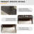 62.99" Modern Artificial Stone Black Curved Edge Dark Grey Metal Leg Dining Table-Can Accommodate 6 People(Dining Table Only)-664509548