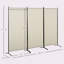 Paravent 3 panneaux HOMcom, écran d'intimité pour la maison, beige