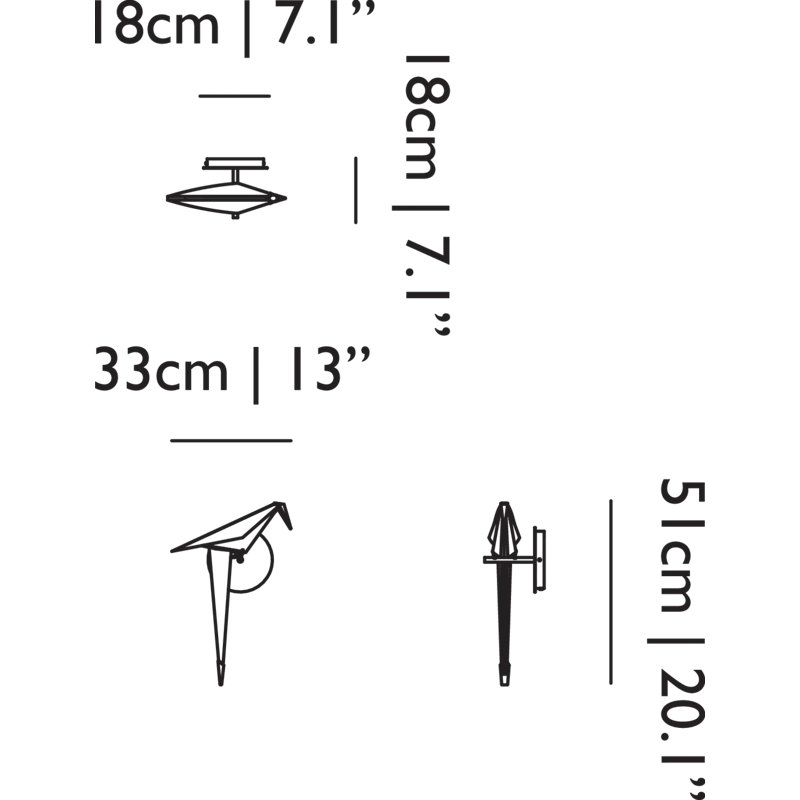 Perch 1 - Light LED Armed Sconce, Large