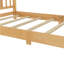 Structure de lit plateforme en bois massif avec lattes de soutien et tête de lit épurée pour matelas simple, conception de plancher à profil bas.-1700584527