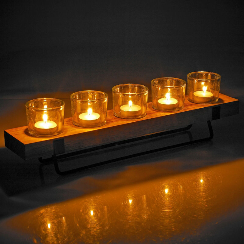 Wood Tabletop / Centrepiece Tealight Holder