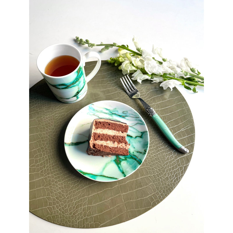 Marble Verde Bone China Coffee Mug