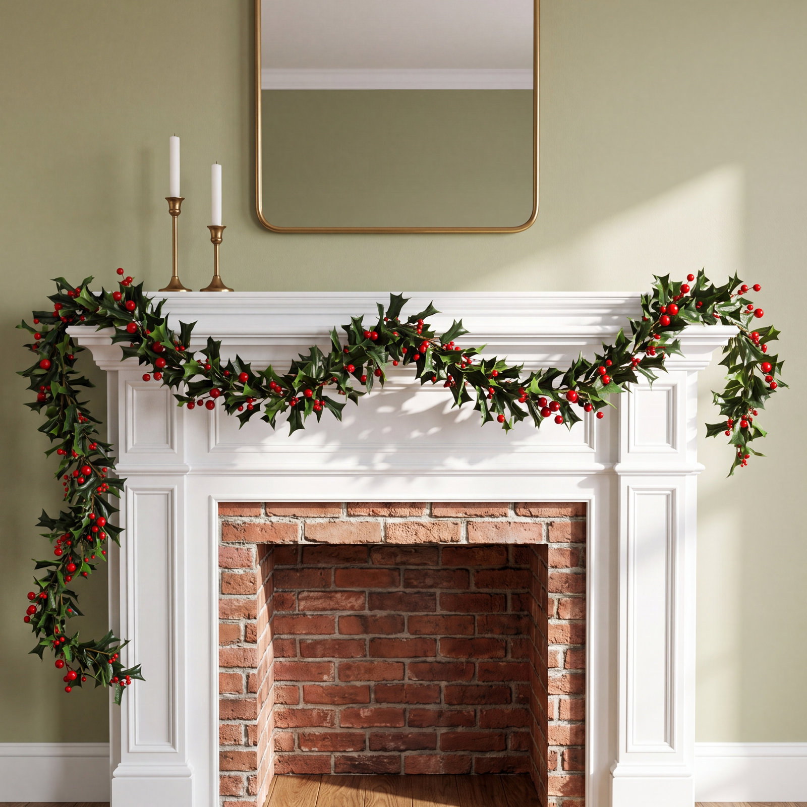 Liane 48" Holly Christmas Garland