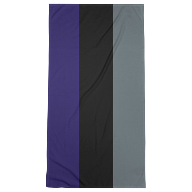 Lightweight Bath Towel, Purple/Black/Gray
