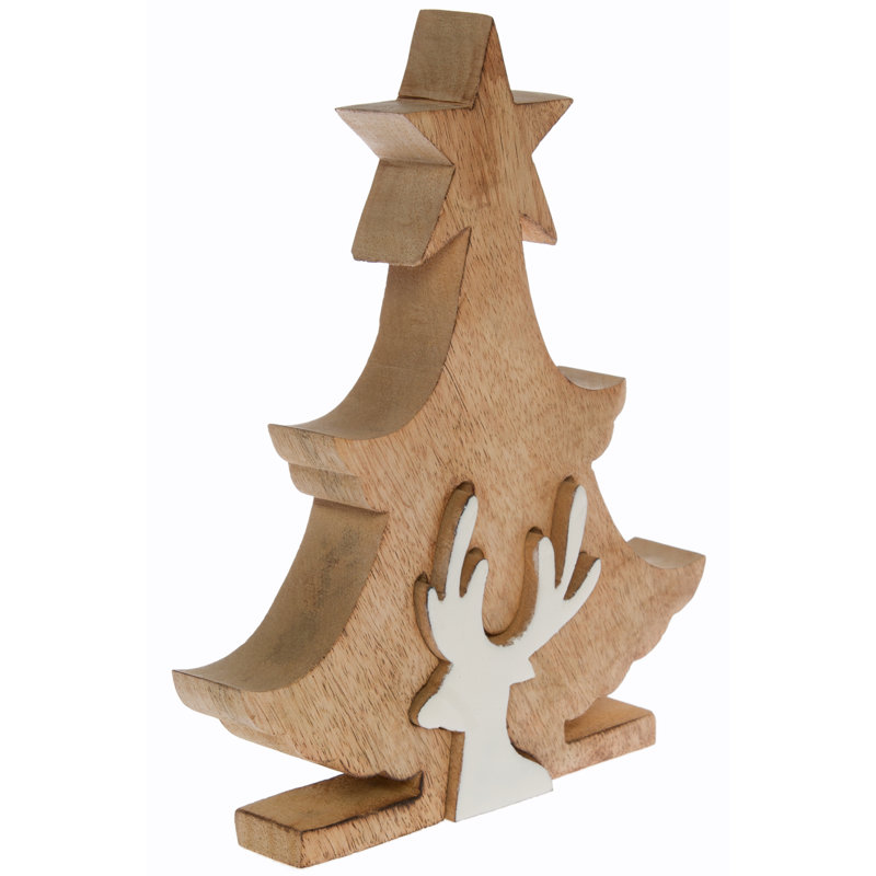 Star-Topped Tree Puzzle Christmas Figurine, Large