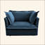 Fauteuil à housse avec 1 grand coussin de dossier et 2 grands coussins décoratifs, 1 siège profond et 1 canapé confortable-1255068828