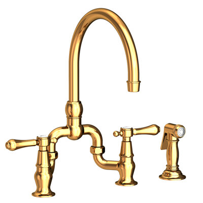 Chesterfield Kitchen Bridge Faucet with Side Spray