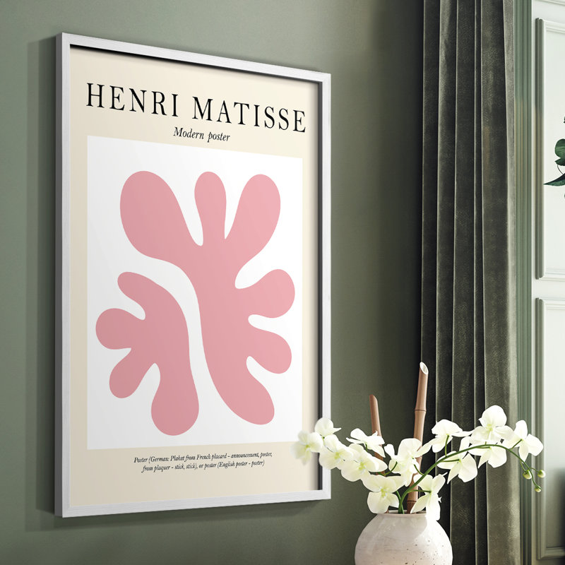 Matisse Lxxxi, reproduction encadrée - bois massif, Blanc, H 10 po x l 8 po