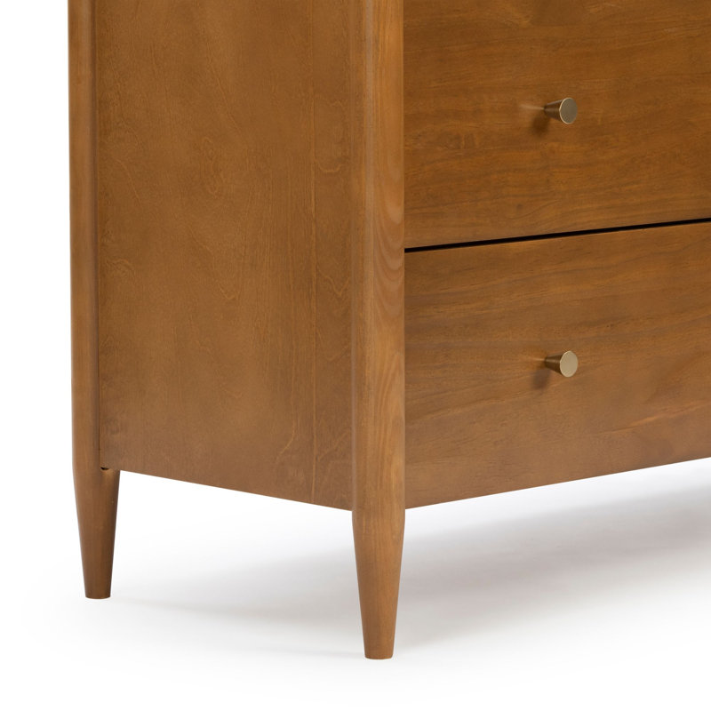 Commode à 3 tiroirs avec compartiment supérieur divisé Harbor, Pacanier