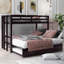 Lit superposé simple escamotable avec lit gigogne, peu encombrant pour les petites pièces, garde-corps, choix de position, structure en pin pour invités de nuit, liberté de placement sur toute la longueur, et-2126354995