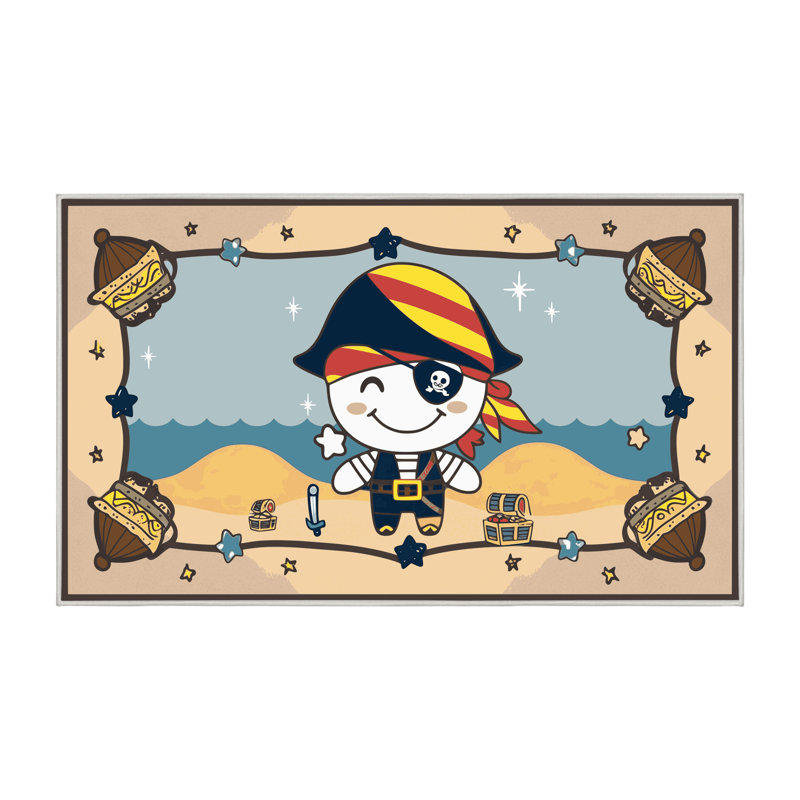 Tapis lavable Sunside Sails Pirates Ocean Kids_Pir026, Rectangulaire 3 pi x 5 pi