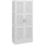 Armoire de rangement de 71 po de hauteur avec tablettes de rangement mobiles, armoire de style moderne avec portes à fermeture douce, blanc