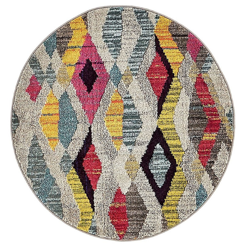 Beverley Abstract Indoor Rug, Round 3'3"