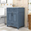 Meuble-lavabo durable avec rangement - cadre en bois, portes à fermeture en douceur-1610602078