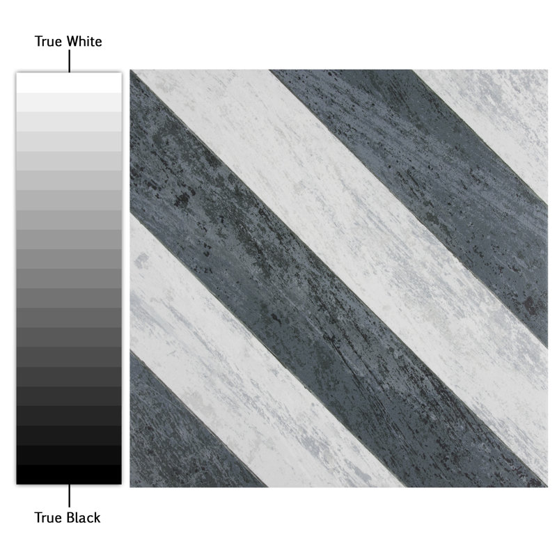 Cassis Sete 10" x 10" Porcelain Wall & Floor Tile, Black
