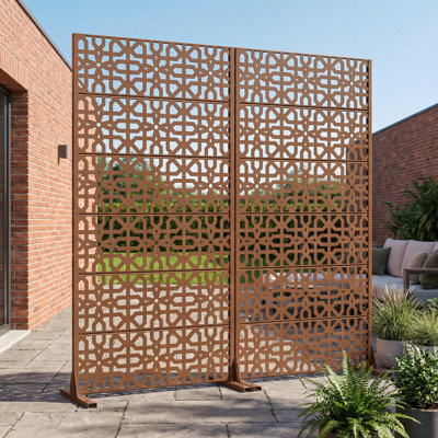 Metal Privacy Screen Fence Panel with Stylish Pattern