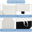 Ziniyah Convertible 4 Seater U-Shaped Modular Linen Sofa Sectional with 3 Ottoman for Living Room-598439647