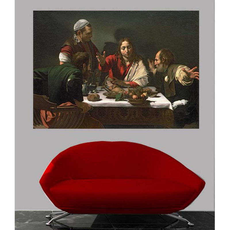 Affiche brillante du souper à Emmaüs, H 17 po x l 24 po