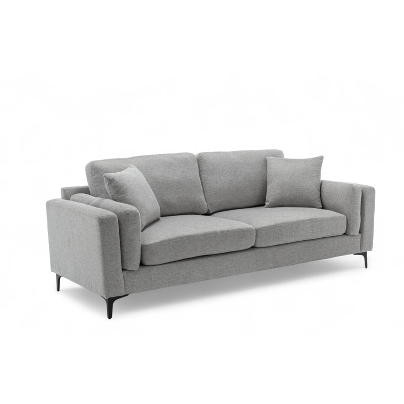 Tasley 2 Seater Chenille Sofa, Grey, 2