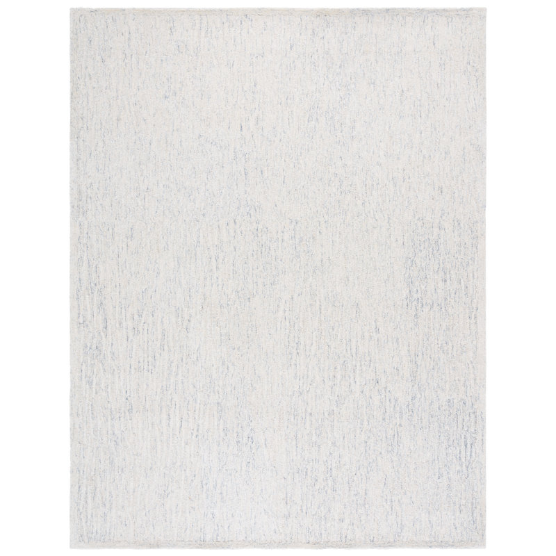 Ebony Hand Tufted Wool;Cotton Solid Color Rug, Rectangle 8' x 10'